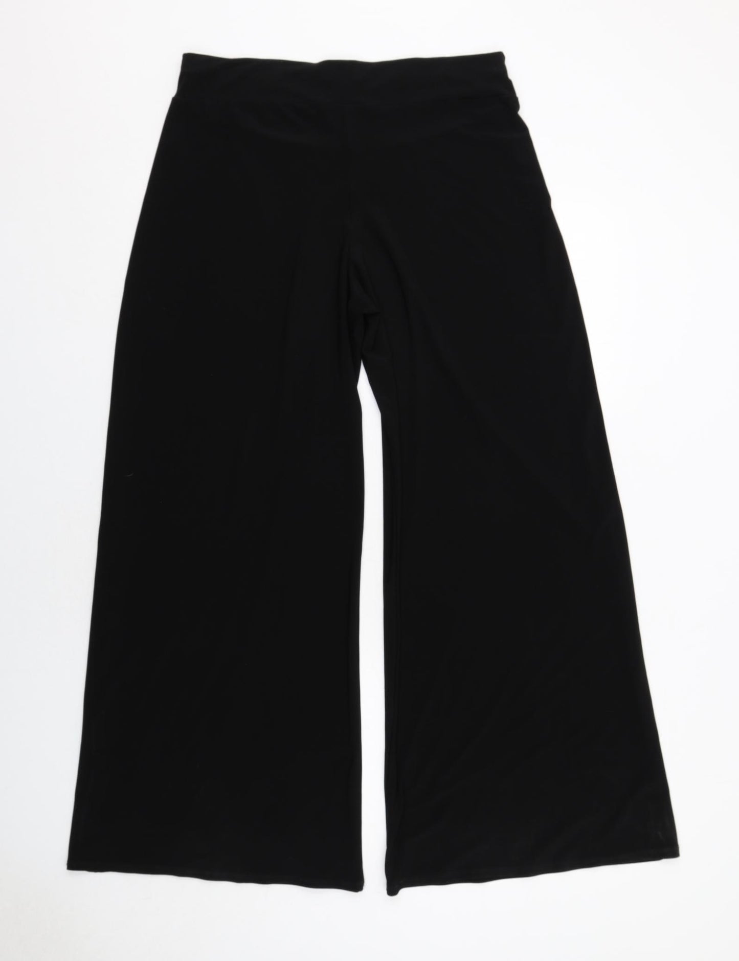 Saloos Womens Black Polyester Trousers Size L Regular