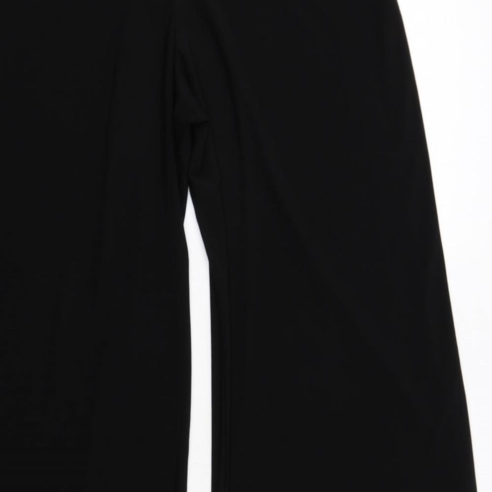 Saloos Womens Black Polyester Trousers Size L Regular