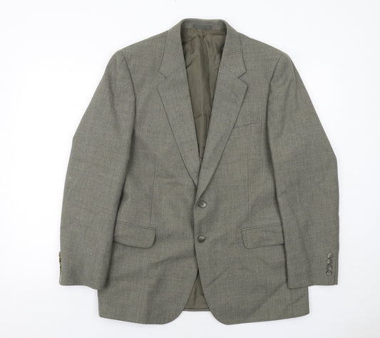 Marks and Spencer Mens Green Polyester Jacket Suit Jacket Size 40 Regular