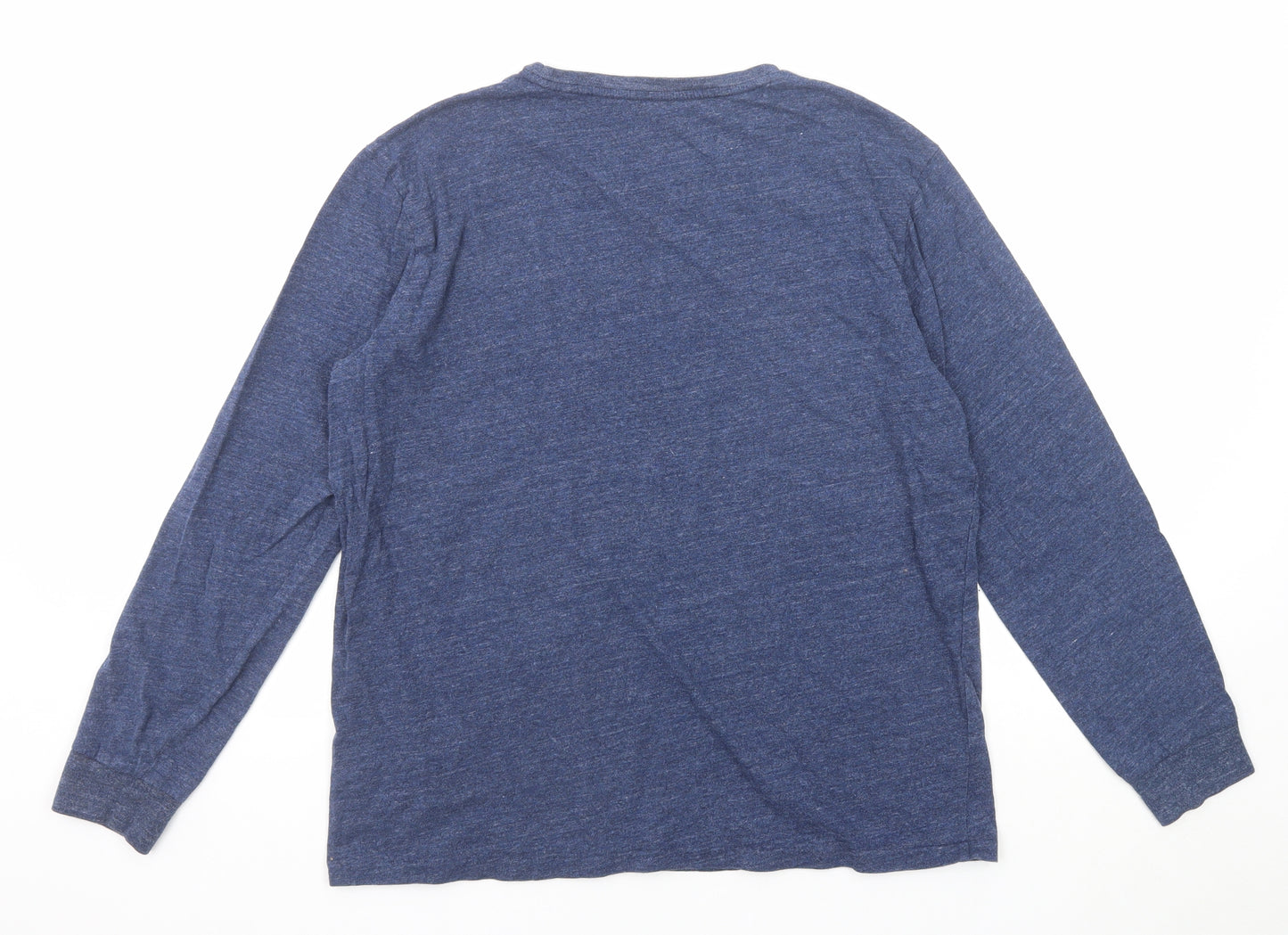 Polo Ralph Lauren Mens Blue Cotton Pullover Sweatshirt Size L Push Lock