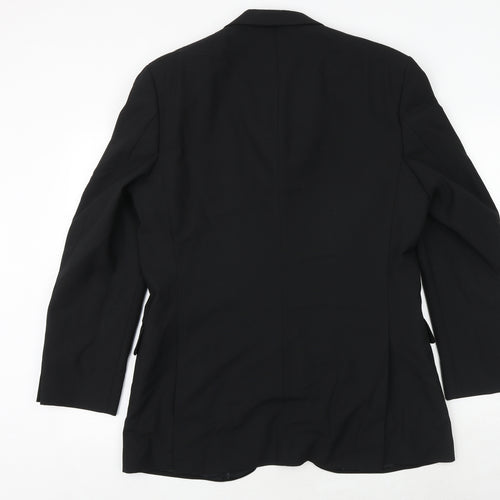 Karl Jackson Mens Black Polyester Jacket Suit Jacket Size 40 Regular
