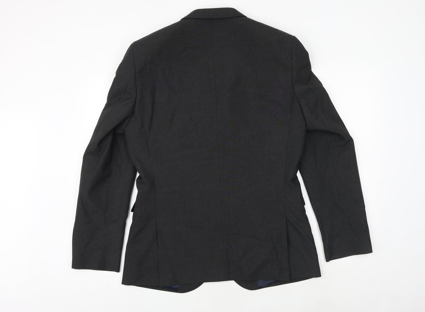 NEXT Mens Grey Polyester Jacket Suit Jacket Size 40 Regular