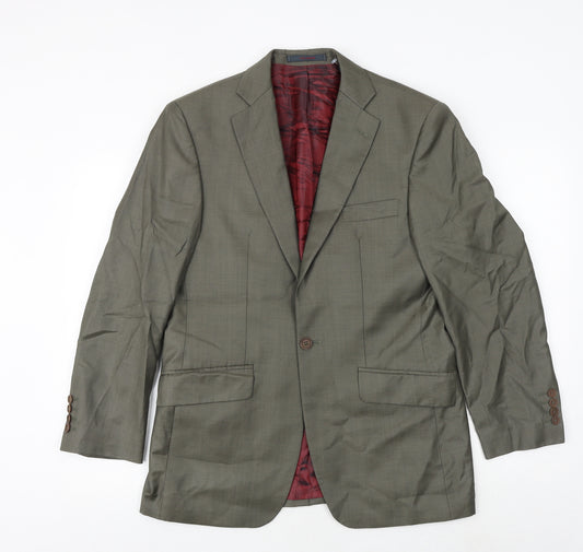 Ted Baker Mens Grey Wool Jacket Suit Jacket Size 36 Regular