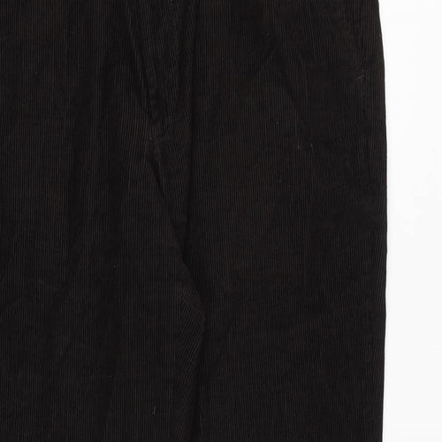 Marks and Spencer Mens Brown Cotton Trousers Size 36 in Regular Zip
