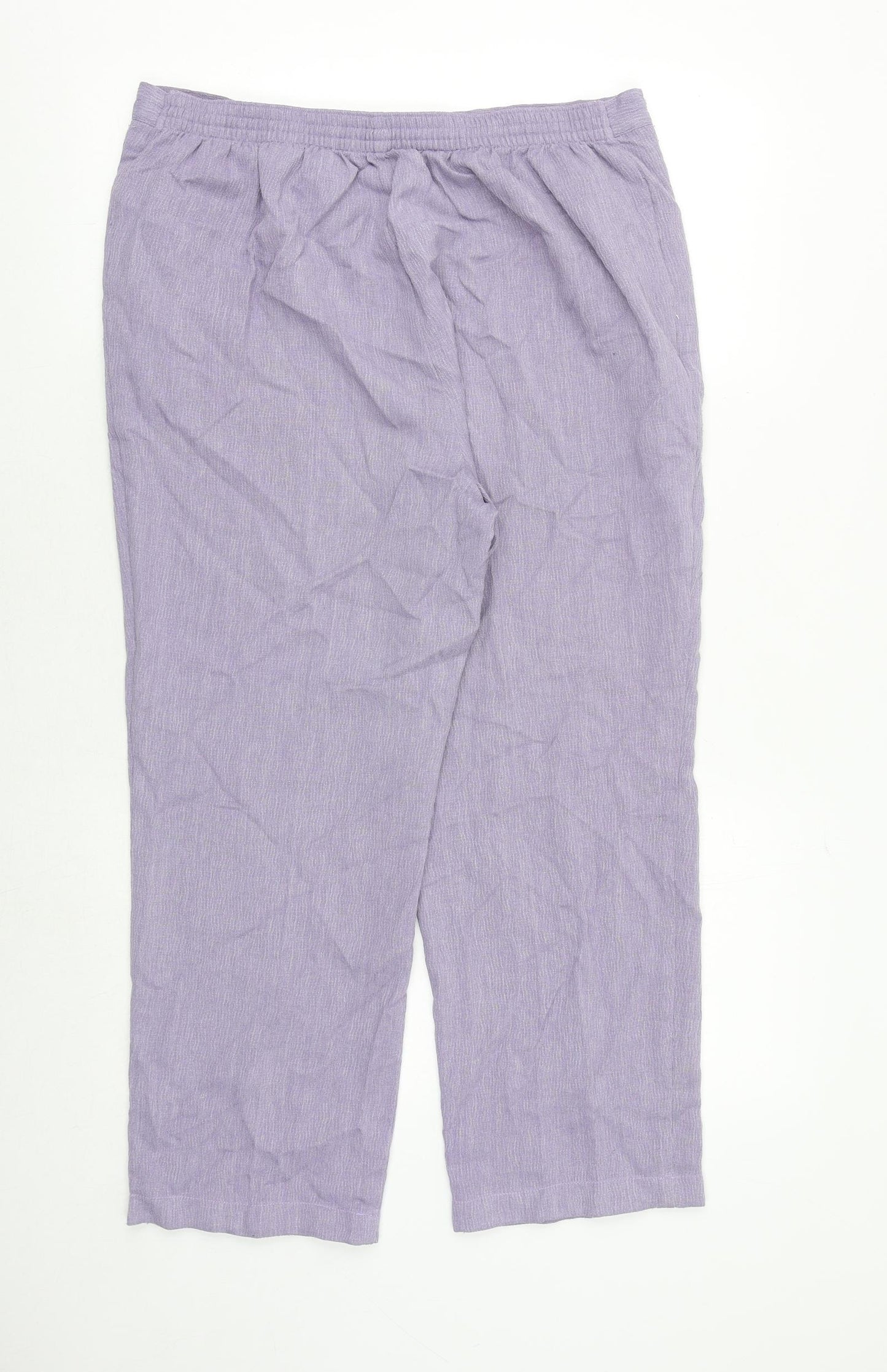 Marks and Spencer Womens Purple Polyester Dress Pants Trousers Size 16 Regular