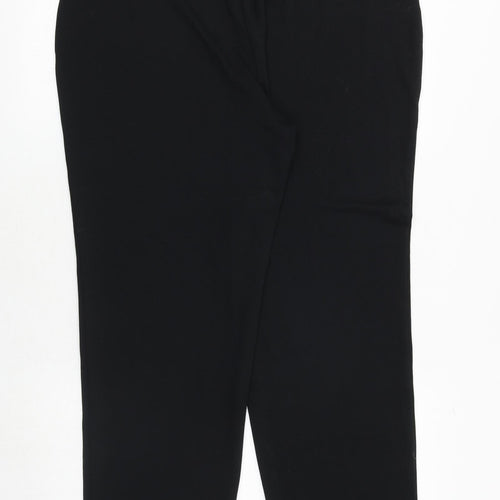Marks and Spencer Womens Black Viscose Dress Pants Trousers Size 16 Regular