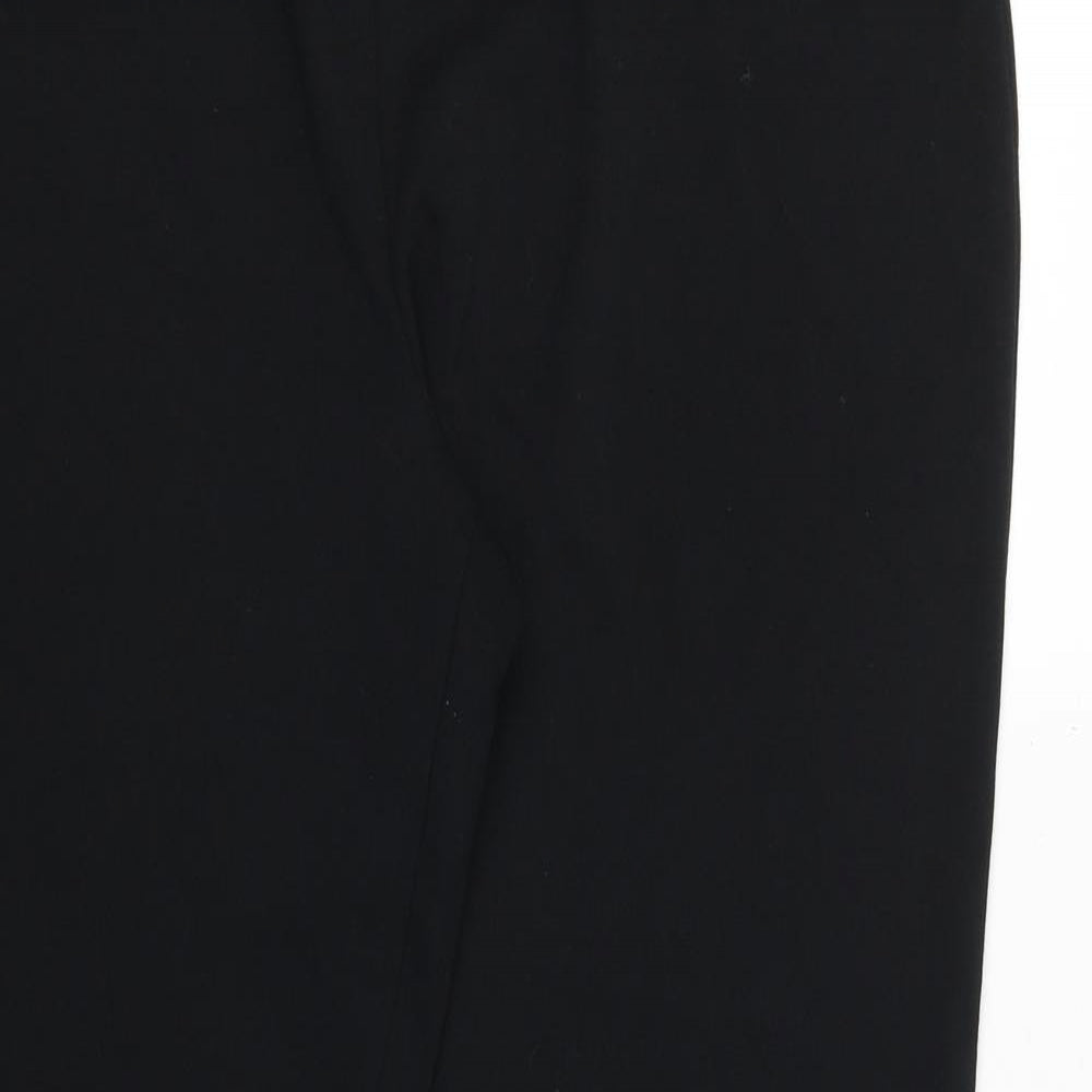Marks and Spencer Womens Black Viscose Dress Pants Trousers Size 16 Regular