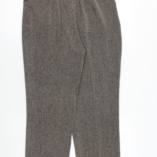 Marks and Spencer Womens Brown Polyester Dress Pants Trousers Size 10 Regular Zip