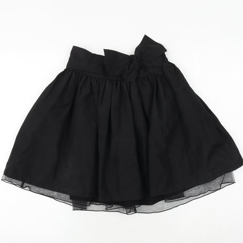 Gap Girls Black Polyester Skater Skirt Size 8-9 Years Regular Pull On