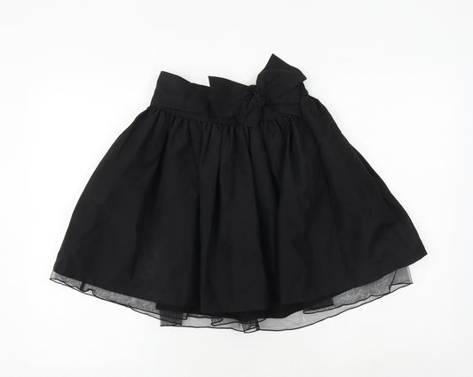 Gap Girls Black Polyester Skater Skirt Size 8-9 Years Regular Pull On