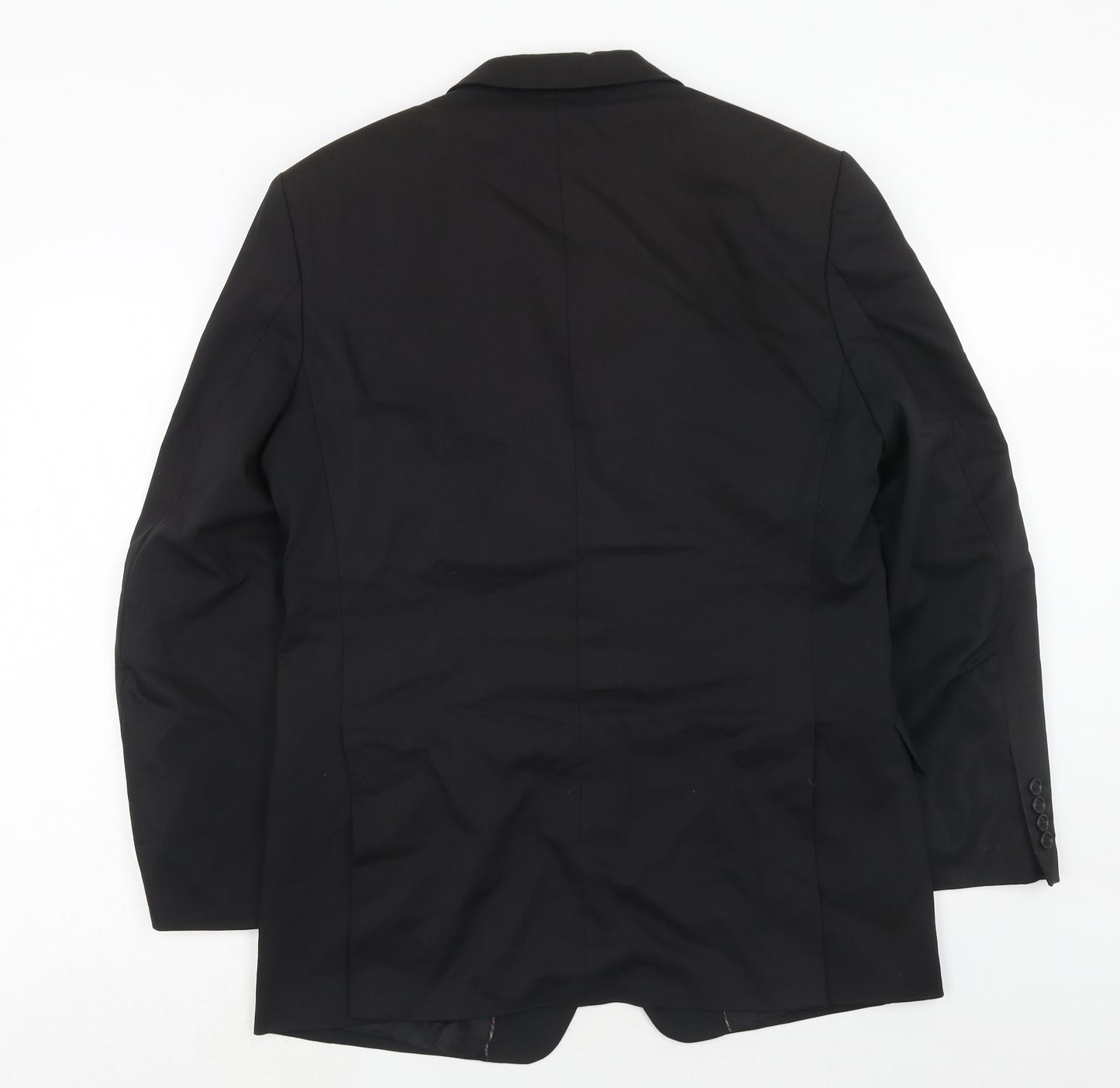 Autograph Mens Black Wool Jacket Suit Jacket Size 40 Regular