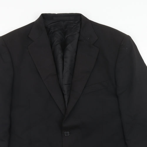 Autograph Mens Black Wool Jacket Suit Jacket Size 40 Regular