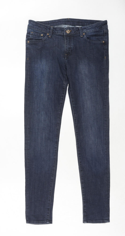 H&M Mens Blue Cotton Skinny Jeans Size 31 in L32 in Regular Zip