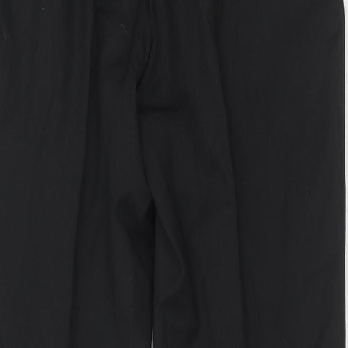 Pierre Cardin Mens Black Wool Dress Pants Trousers Size 32 in Regular Hook & Eye