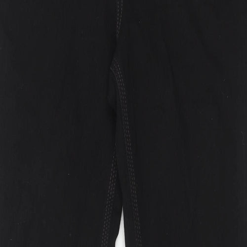 Marks and Spencer Womens Black Herringbone Cotton Skinny Jeans Size 10 Regular Zip