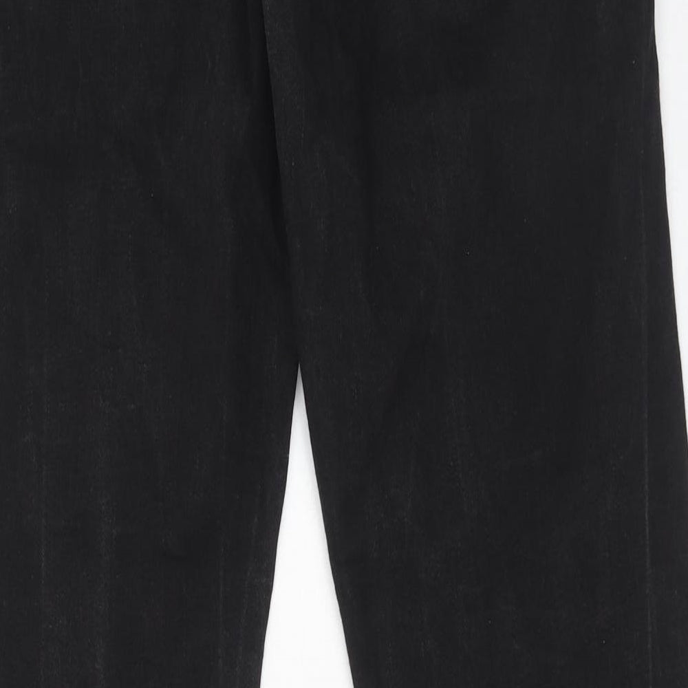 Joe Browns Mens Black Cotton Straight Jeans Size 30 in Regular Zip