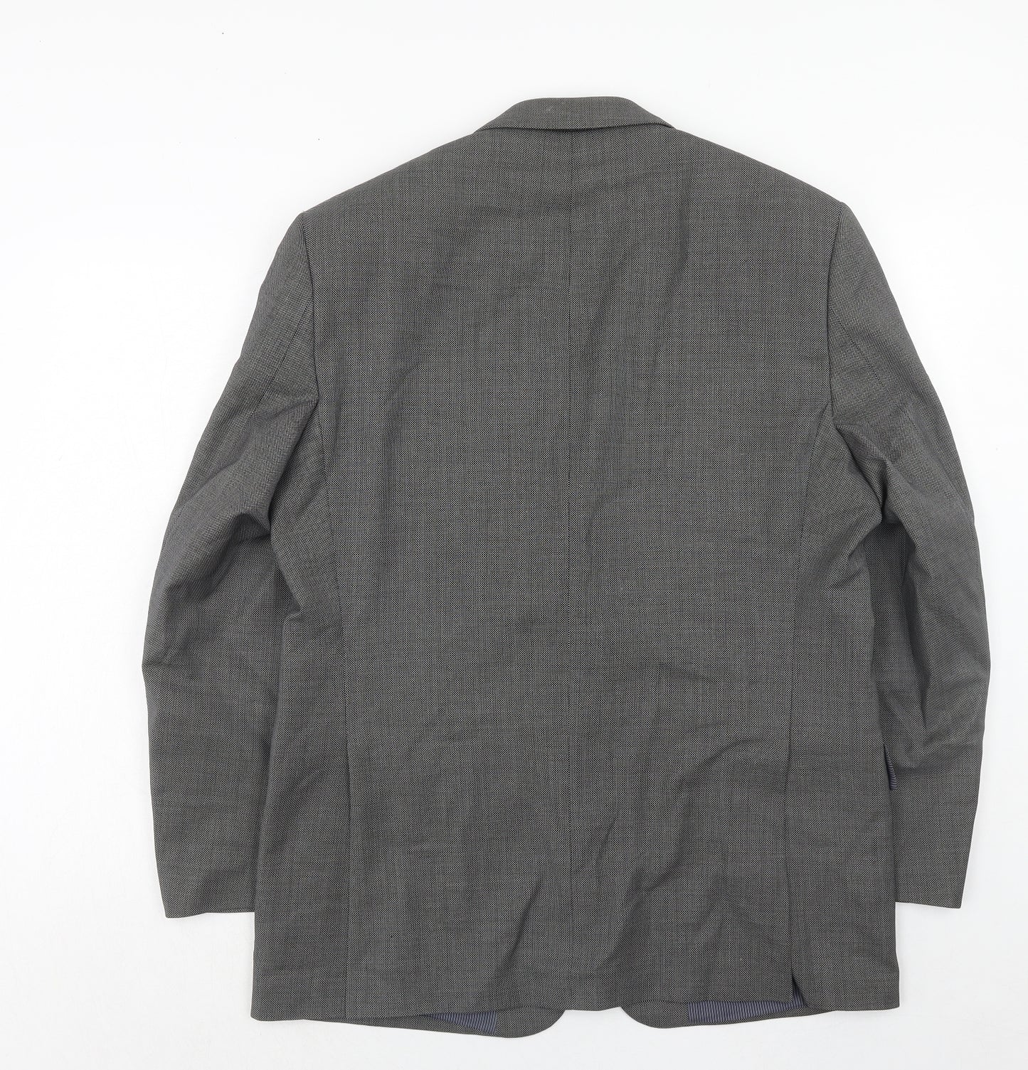 Daniel Hetcher Mens Grey Wool Jacket Suit Jacket Size 42 Regular