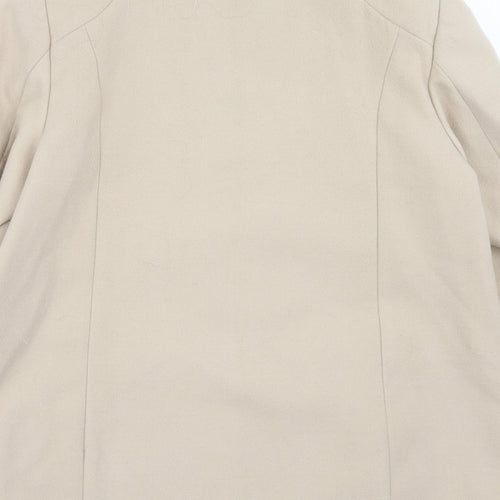 BHS Womens Beige Jacket Size 10 Button