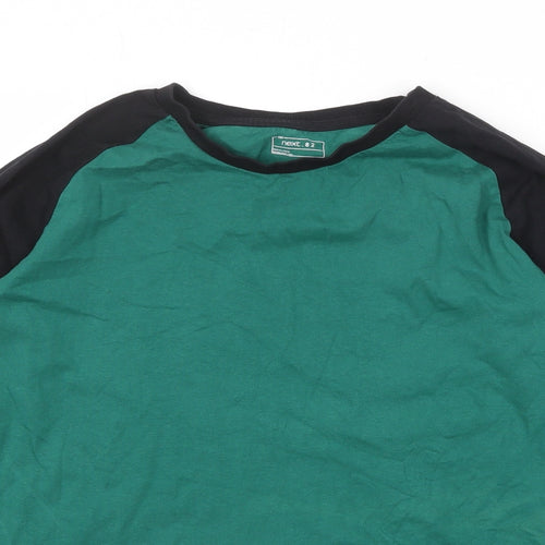 NEXT Boys Green 100% Cotton Basic T-Shirt Size 16 Years Round Neck Pullover