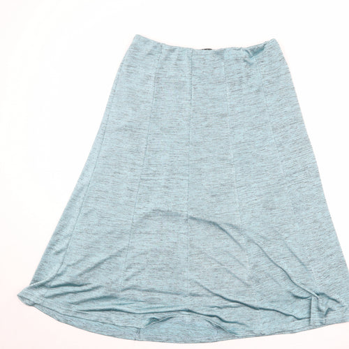 Divine Womens Blue Polyester Swing Skirt Size 16