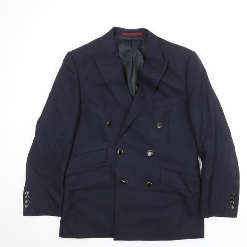 Marks and Spencer Mens Black Polyester Jacket Suit Jacket Size 38 Regular