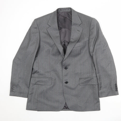 Magee Mens Grey Wool Jacket Suit Jacket Size 40 Regular