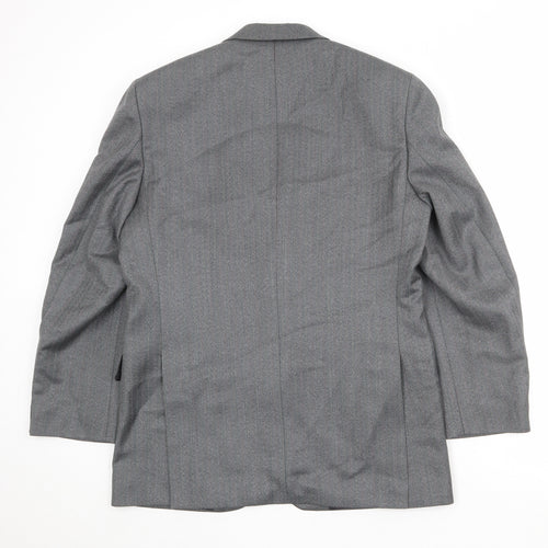 Magee Mens Grey Wool Jacket Suit Jacket Size 40 Regular