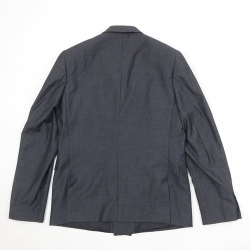 New Look Mens Grey Polyester Jacket Suit Jacket Size 40 Regular