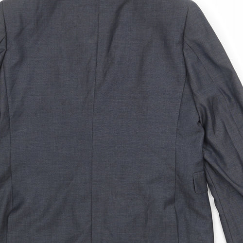 New Look Mens Grey Polyester Jacket Suit Jacket Size 40 Regular