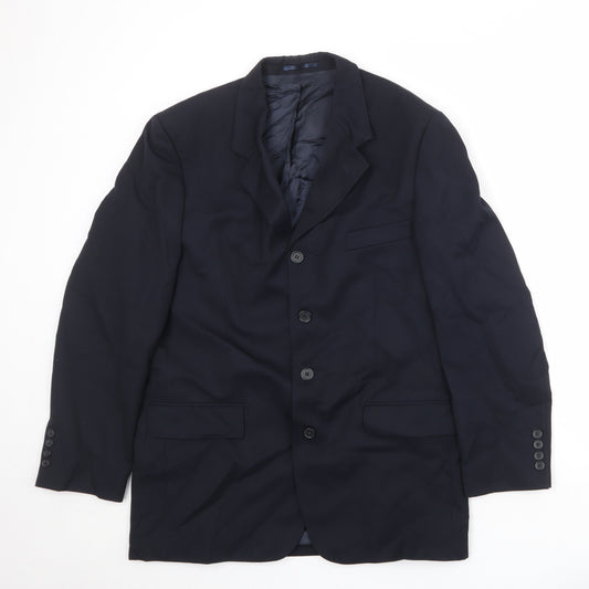 Charlton Grey Mens Black Polyester Jacket Suit Jacket Size 40 Regular