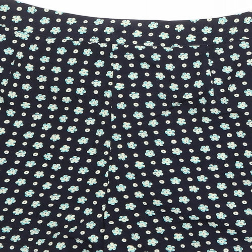 Urban Bliss Womens Black Floral Polyester Culotte Shorts Size 10 Regular Zip