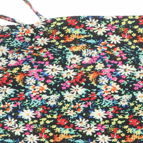 M&Co Girls Multicoloured Floral Polyester Basic Blouse Size 12 Years Off the Shoulder Pullover - Cold Shoulder