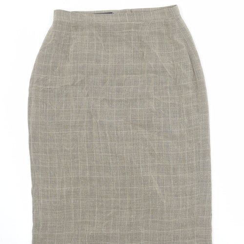 Windsmoor Womens Beige Geometric Viscose A-Line Skirt Size 12 Zip