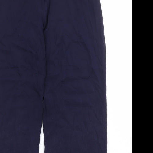 Kaliko Womens Blue Silk Trousers Size 10 Regular Zip