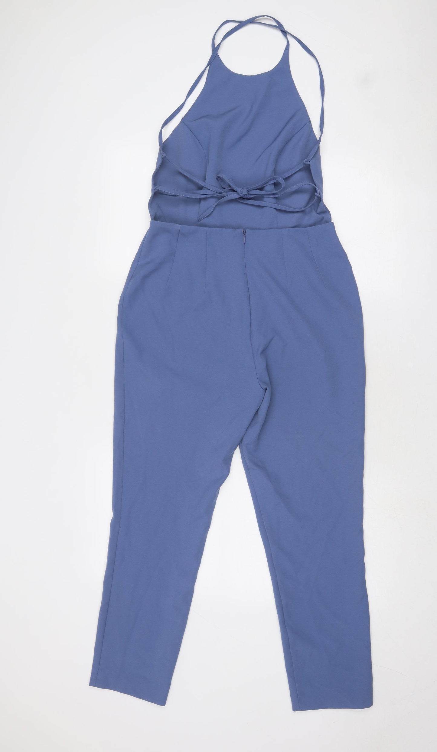 ASOS Womens Purple Polyester Jumpsuit One-Piece Size 10 Zip - Open Back