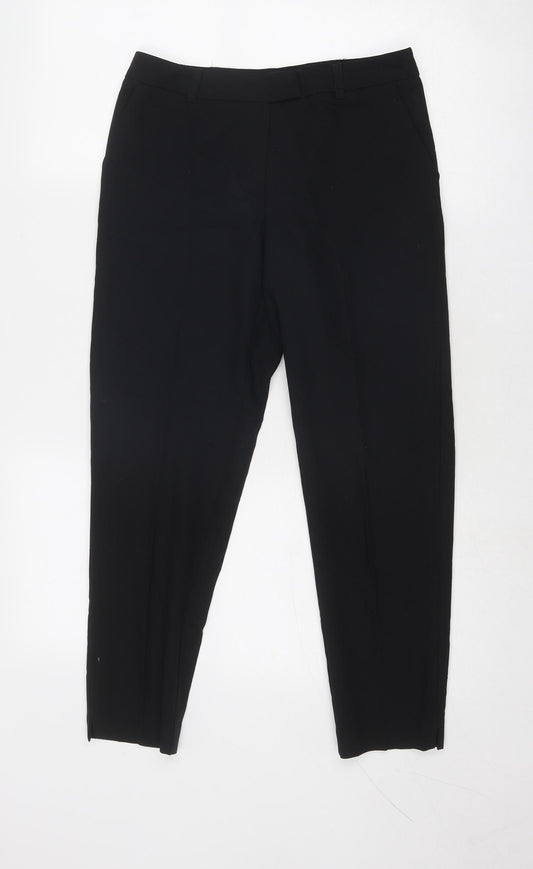 New Look Womens Black Polyester Capri Trousers Size 6 Regular Zip