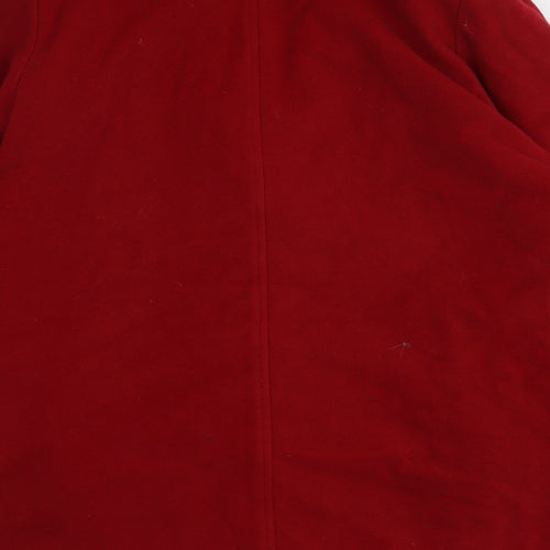 EWM Womens Red Pea Coat Coat Size 22 Button