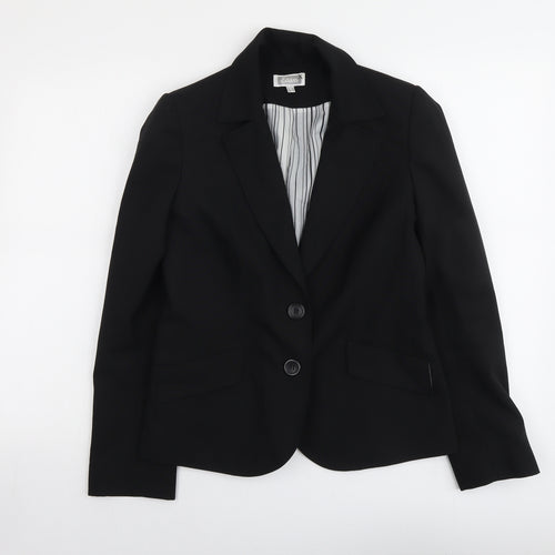 Etam Womens Black Polyester Jacket Blazer Size 12