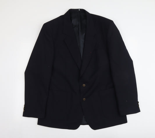 Varteks Mens Blue Polyester Jacket Suit Jacket Size 44 Regular