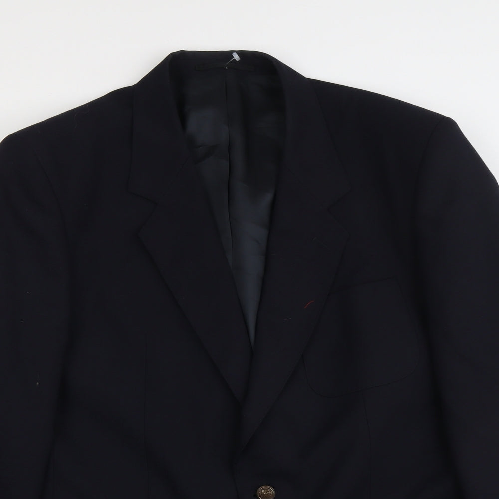 Varteks Mens Blue Polyester Jacket Suit Jacket Size 44 Regular