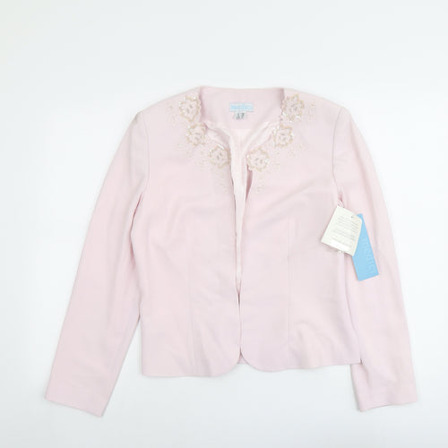 Medici Womens Pink Jacket Blazer Size 10 Hook & Eye