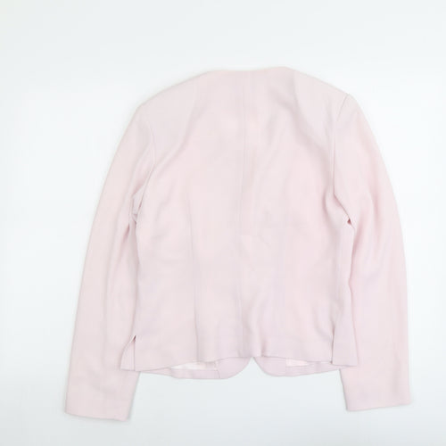 Medici Womens Pink Jacket Blazer Size 10 Hook & Eye
