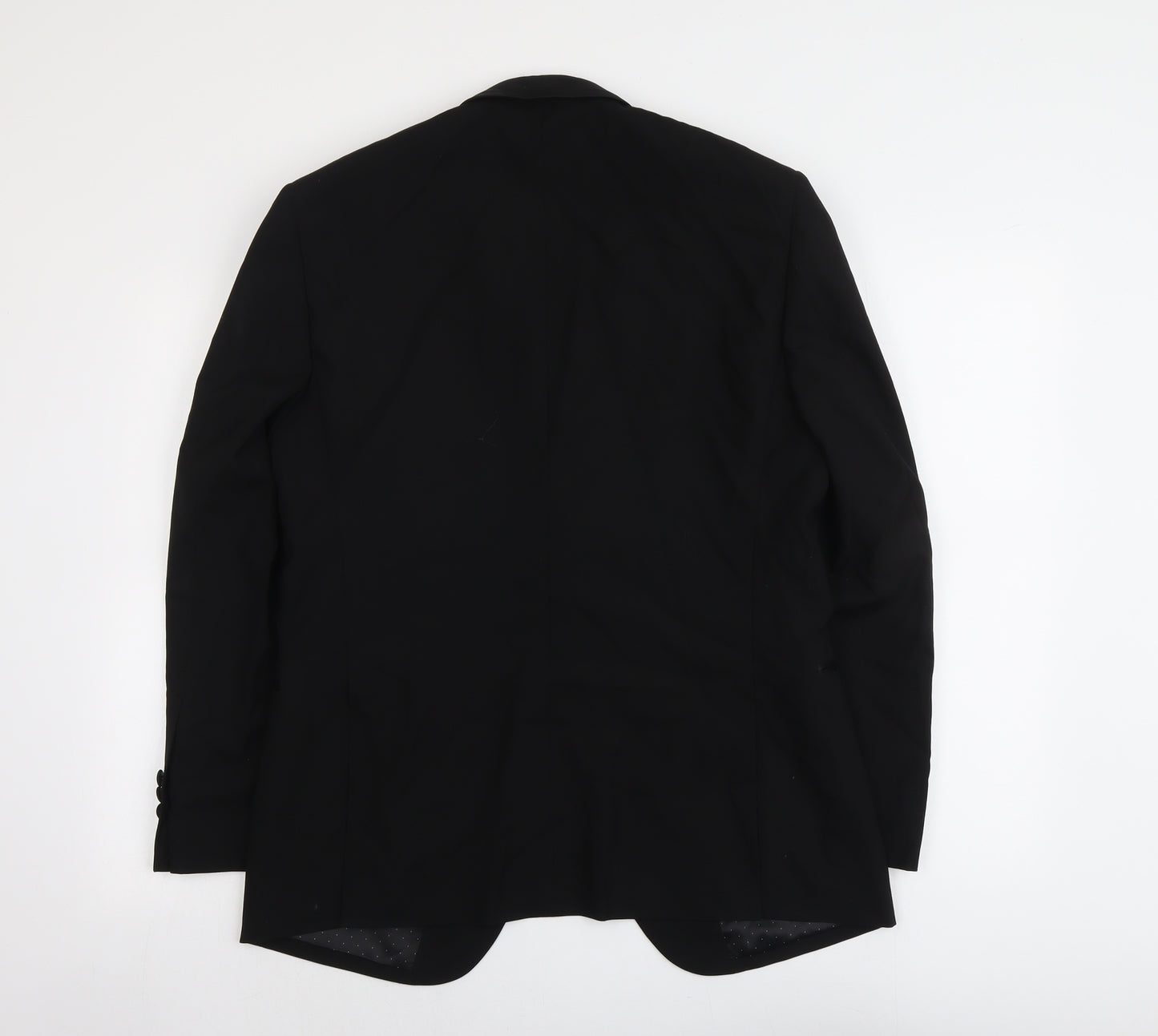 Moss Mens Black Wool Jacket Suit Jacket Size 40 Regular