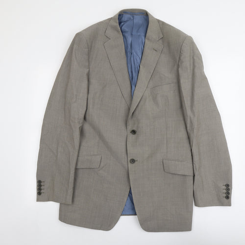 Marks and Spencer Mens Beige Wool Jacket Suit Jacket Size 42 Regular