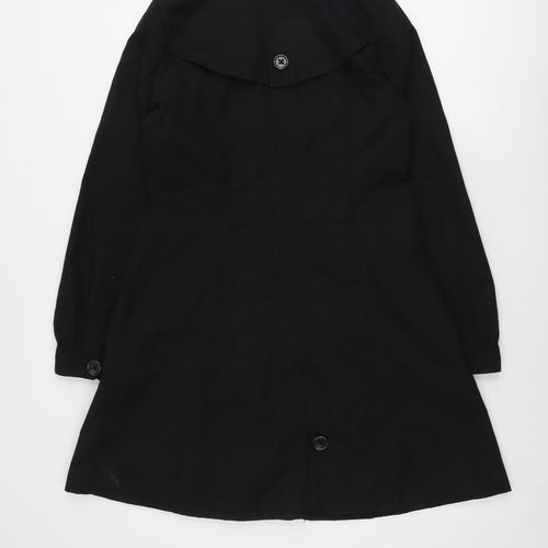 H&M Womens Black Pea Coat Coat Size 10 Button