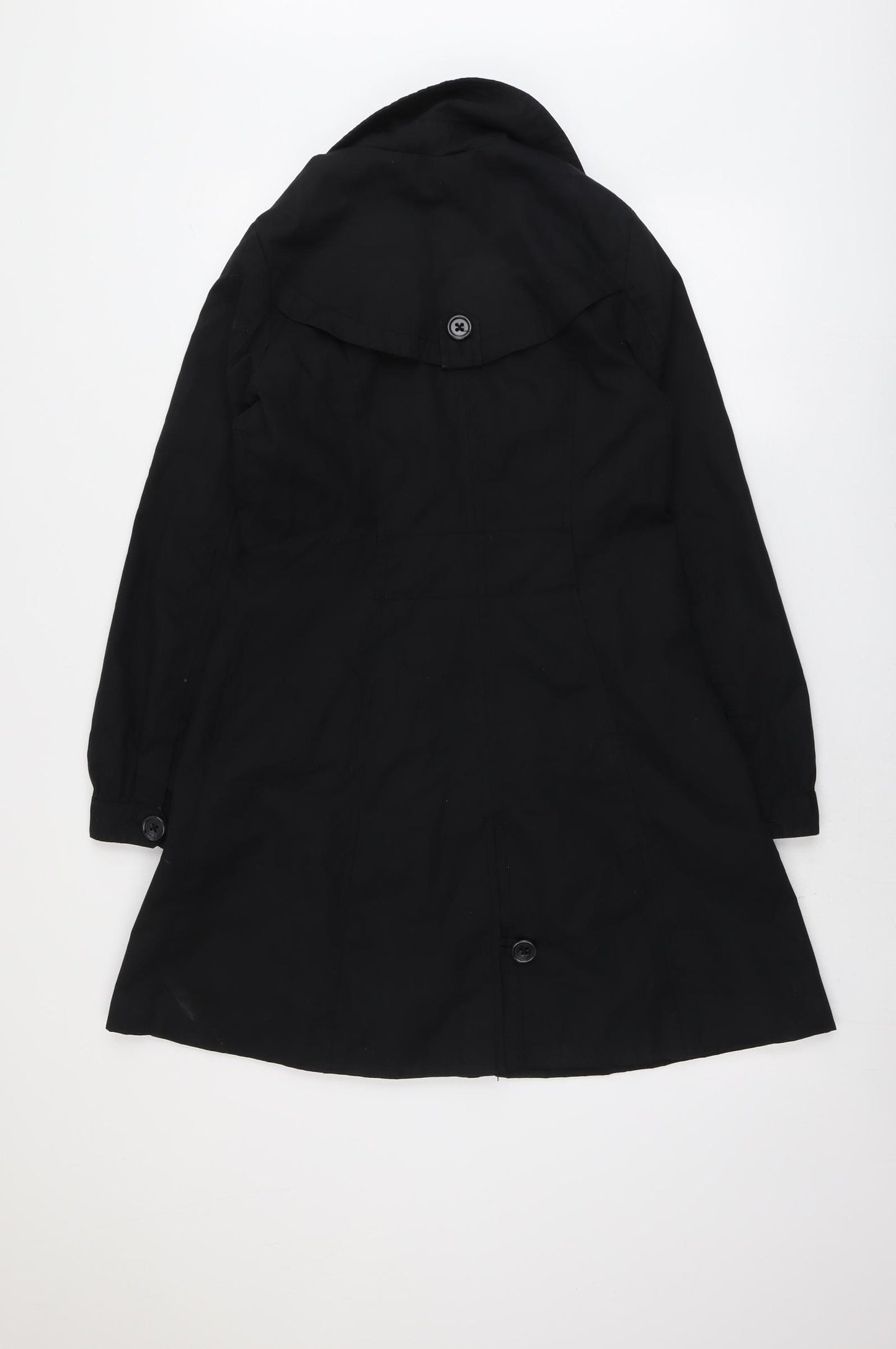 H&M Womens Black Pea Coat Coat Size 10 Button