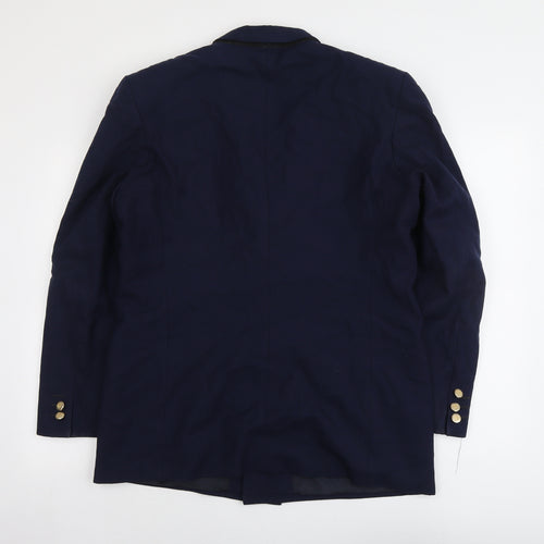 Brentoni Mens Blue Wool Jacket Suit Jacket Size 40 Regular