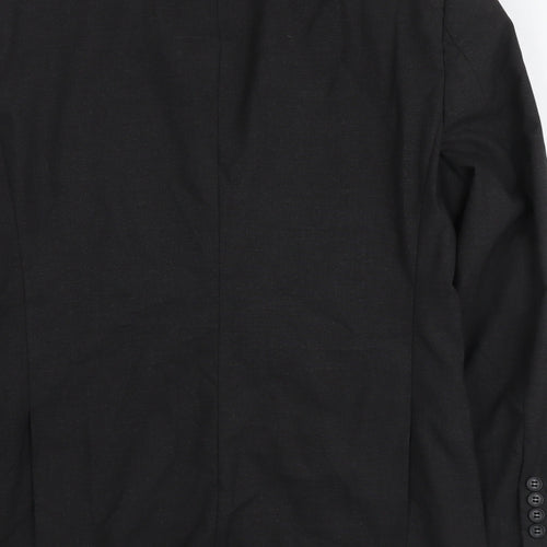 Brook Taverner Mens Grey Polyester Jacket Suit Jacket Size 38 Regular