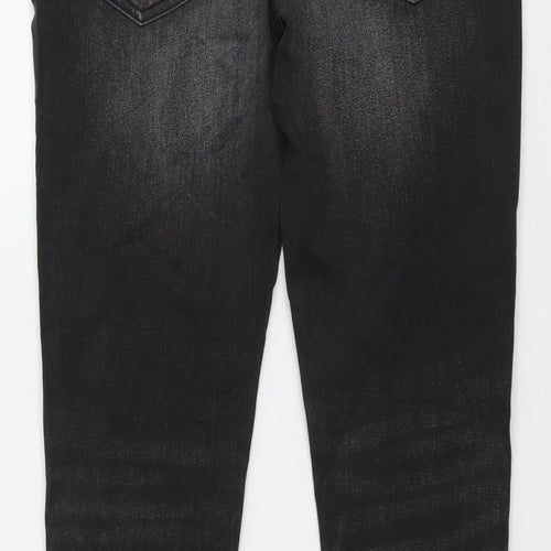 Marks and Spencer Boys Black Cotton Skinny Jeans Size 12-13 Years Regular Button