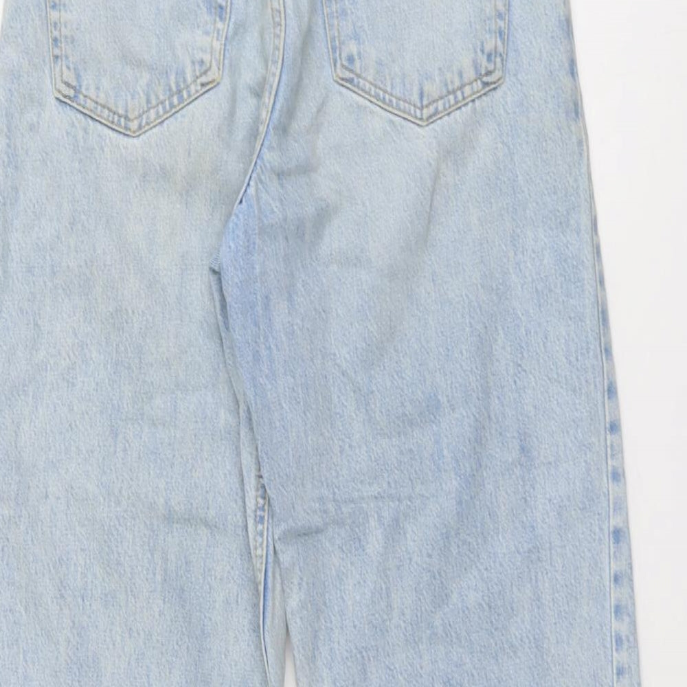 Topshop Womens Blue Cotton Mom Jeans Size 26 in L24 in Regular Button